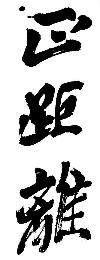 Scritta giapponese kanji Tadashii Kyori